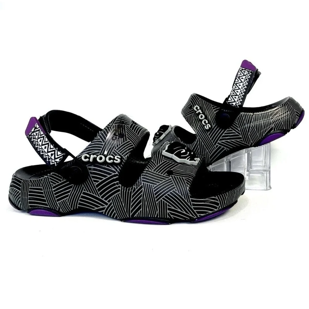 Crocs x Marvel‎ Black Panther Wakanda Forever Sandals NWT Mens 6 Womens 8